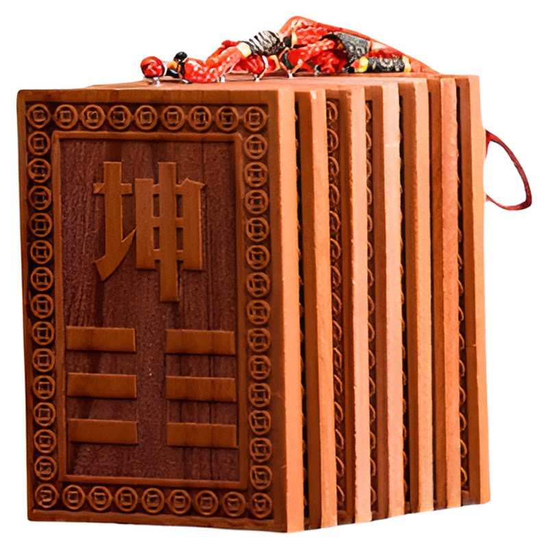 天然桃木补角牌中式家居缺角