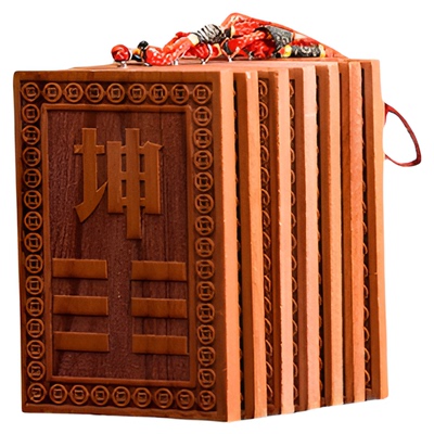 天然桃木补角牌中式家居缺角