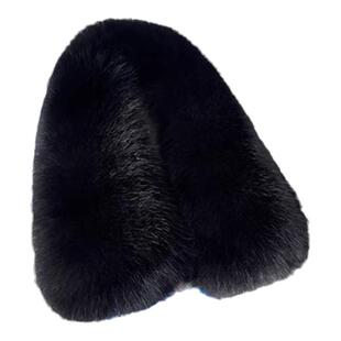 韩版仿狐狸毛围巾女秋冬百搭短款大毛球皮草磁铁吸扣毛毛围脖气质