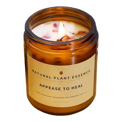 干花香薰蜡烛助眠卧室女淡香无烟