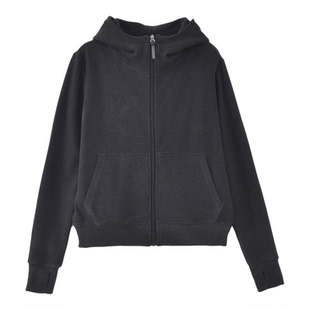 华绒蚕丝羊毛秋冬连帽卫衣女宽松休闲百搭加绒保暖拉链外套上衣