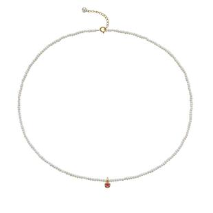 黛米珠宝 茹丝 1-3mm小米珠baby珍珠项链18K金巴洛克细锁骨颈链女