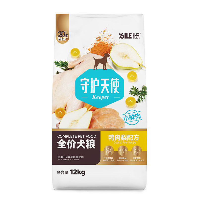 比乐狗粮鸭肉梨小中大型通用犬粮
