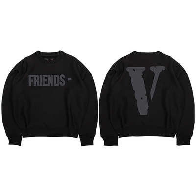 VLONECrewneck Friends-经典大Logo套头圆领情侣款 卫衣 黑色