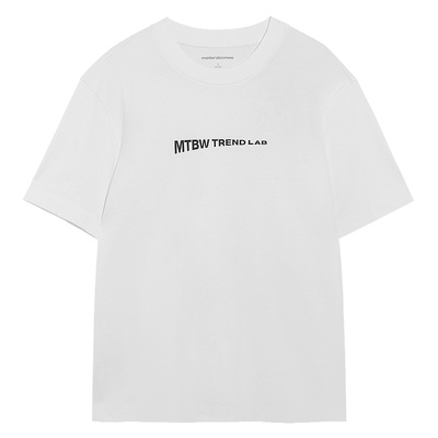 美特斯邦威前胸字母印花短袖T恤