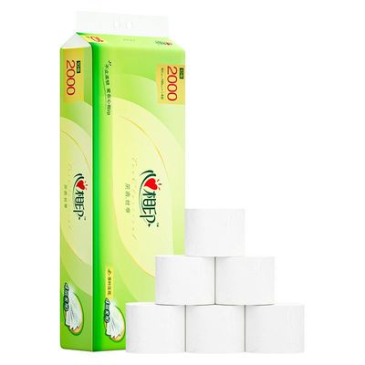 心相印卷筒纸卫生纸无芯大卷纸厕所纸家用实惠装纸巾加厚4层2000g
