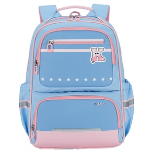 卡拉羊小学生风琴书包初中生男儿童减负大容量双肩包女高中生官方