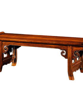 清代海南黄花梨云纹翘头炕案