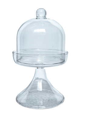 小高脚分体原石展示文玩玻璃