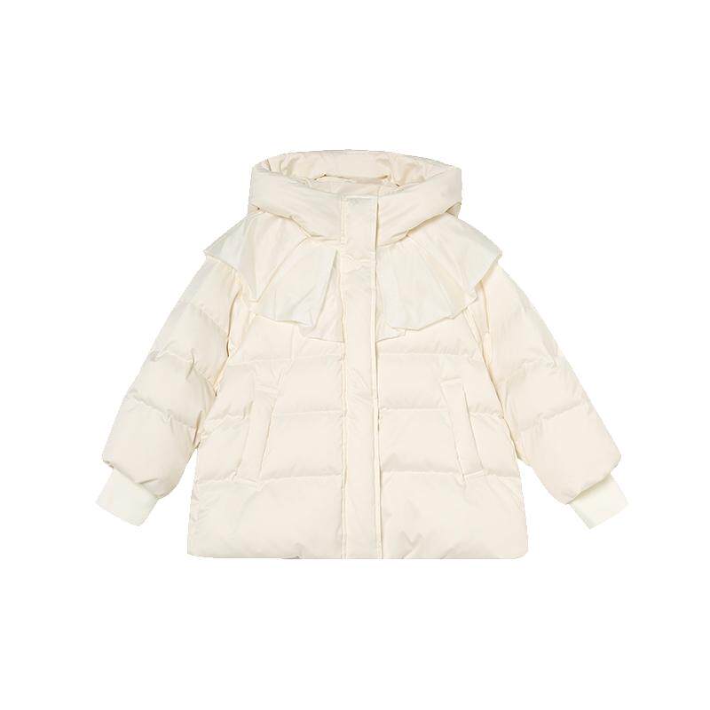 RBIGX瑞比克童装冬季新款大毛领95白鸭绒保暖连帽羽绒服