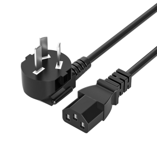 国标电脑电饭锅煲三孔电源线3芯台式主机显示器屏打印机通用插头