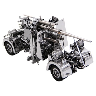 德国高射炮金属拼装模型手工DIY合金二战军事坦克拼图3D玩具男生