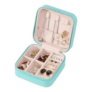 便携式首饰收纳盒旅行高档精致小巧耳钉戒指项链耳环手饰品迷你盒