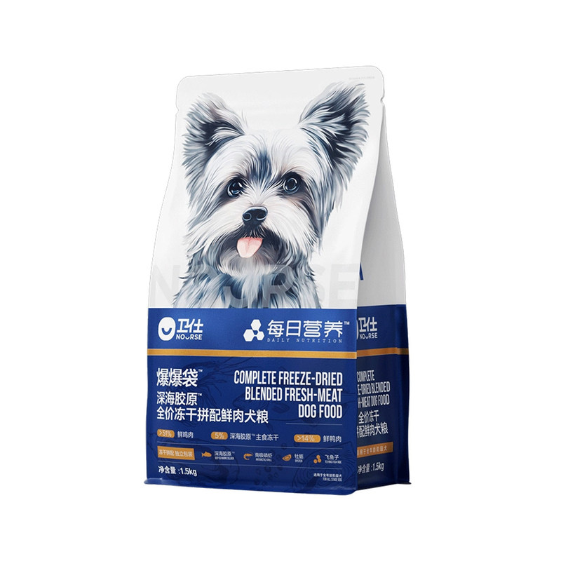 卫仕爆爆袋狗粮美毛爆肌犬粮新品
