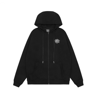 ADWYSD ZIP UP HOODIE美潮高街休闲太阳卷刺绣开衫加绒连帽卫衣男