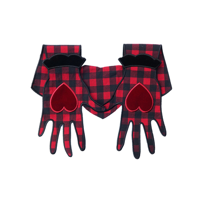 Unlogical Poem 小众趣味手掌格子假领装饰领