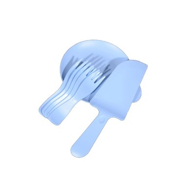 套装透明一次性烘焙碟子刀叉盘