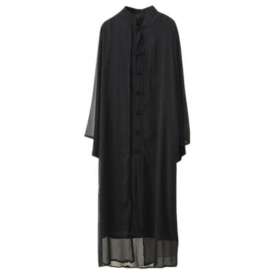 飘逸透气纯色假两件古风男装汉服
