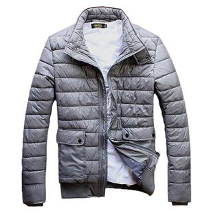 清仓棉衣男士冬季短款棉服男生冬装无帽夹克立领休闲百搭外套纯色