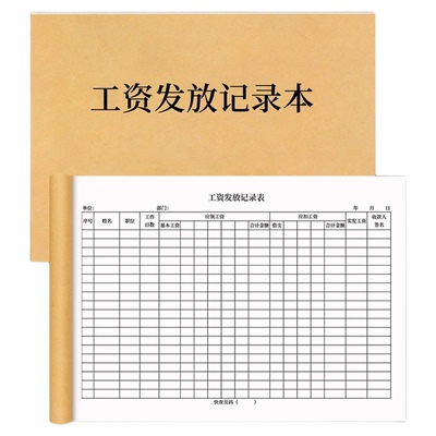 工资发放记录本财务出纳日报表