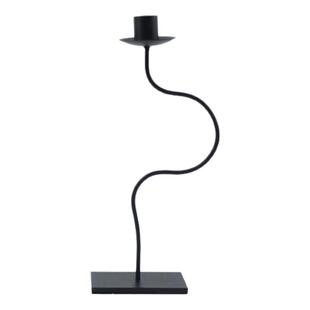 中古黑色简约高级感烛台法式复古铁艺摆件家用餐厅边柜创意装饰