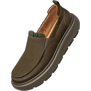 [轻盈缓震]ZRO零度男鞋一脚蹬休闲皮鞋2026春季新款时尚歪头宽楦