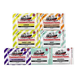 英国进口渔夫之宝特强润喉糖清新口气无糖薄荷糖清凉硬糖果小零食