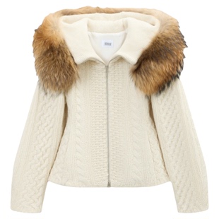 ANDAHALF设计师品牌26春夏新品毛领收腰绞花针织马甲/外套 SOLSOL