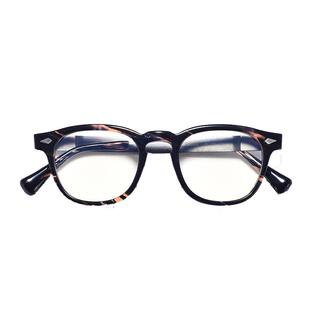 年少有为明星同款KHOT文艺眼镜男板材唐草黑框大脸防蓝光近视女