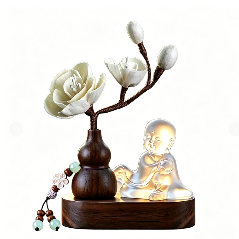一鹿平安葫芦香薰车摆件