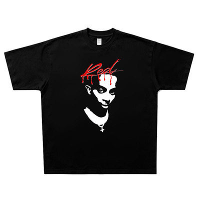 Playboi Carti 美式复古纯棉T恤 vintage说唱Rap街头宽松小众短袖