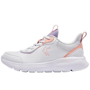 乔丹运动鞋跑步鞋女款秋冬白色皮面防水减震轻便软底青少年慢跑鞋