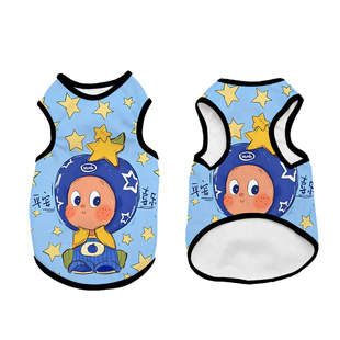 星星人狗狗衣服中小型犬泰迪保暖秋冬可爱高级感幼犬卡通猫咪背心