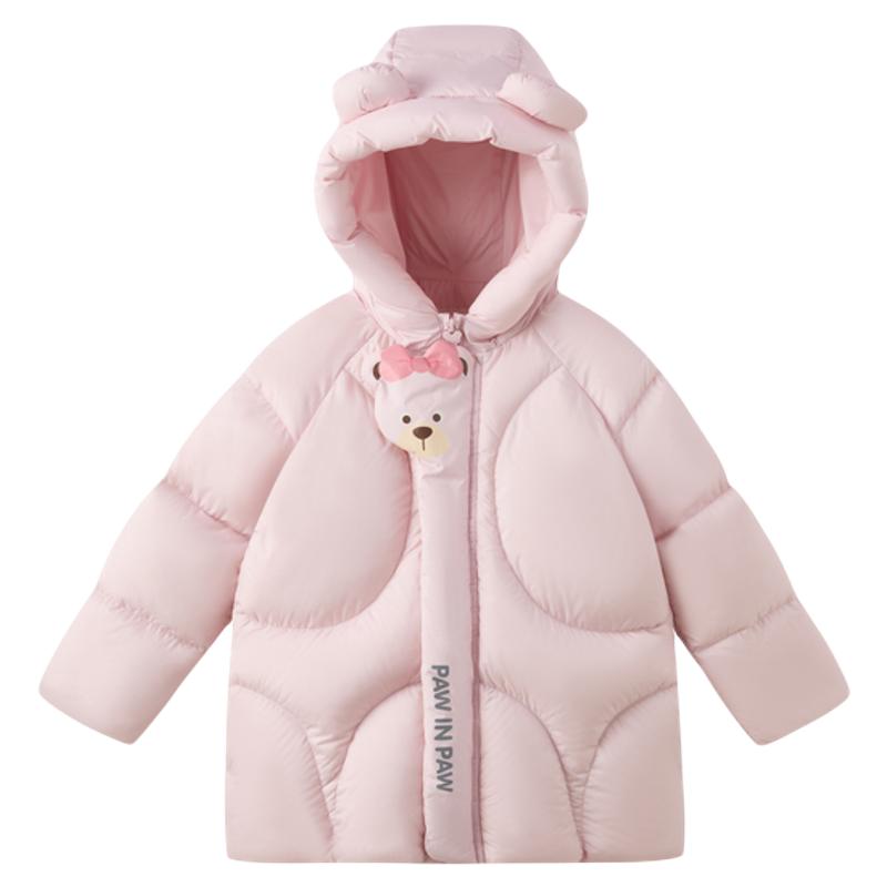 【三防】PawinPaw卡通小熊童装25秋冬新款男女宝宝可爱连帽羽绒服