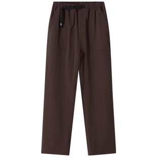 伯希和运动裤男款户外休闲裤棕色修身登山运动裤子春季耐磨长裤女