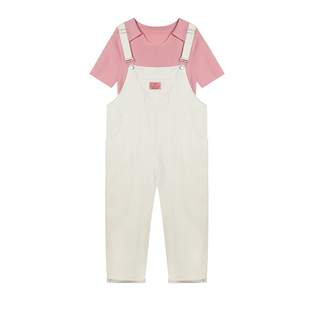 孕妇牛仔背带裤春秋款宽松大码吊带裤韩版休闲时尚减龄春季孕妇装