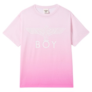 【桃青蜜语】BOYLONDON夏季情侣渐变色翅膀休闲潮牌短袖T恤N01901