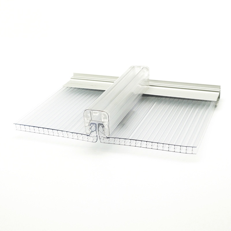 U型锁扣PC阳光板高透明双层中空锁扣工程遮阳板 聚碳酸酯板窗台棚