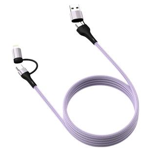 磁吸四合一手机数据线适用苹果16充电线iPhone15promax贴贴线安卓小米Type-C双头数据线100W快充线自动收纳