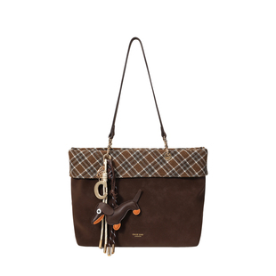 南风Chio2nd 雾岛港湾托特包包女款秋冬时尚翻边手提包麂皮单肩包