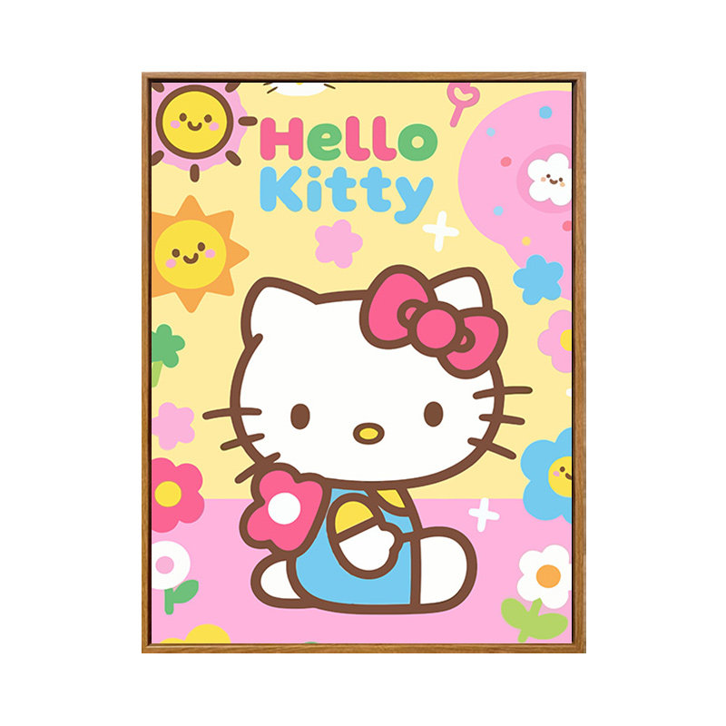 雅调彩虹kt猫数字油画diy材料包