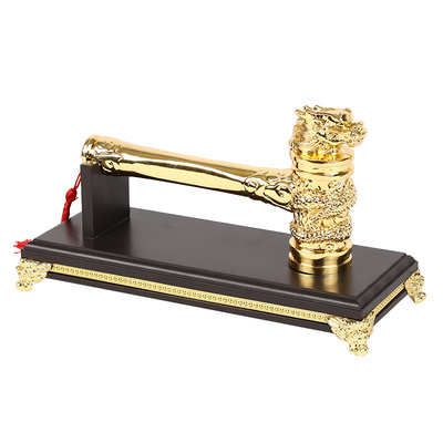 开工锤子装修仪式全套金色龙头锤