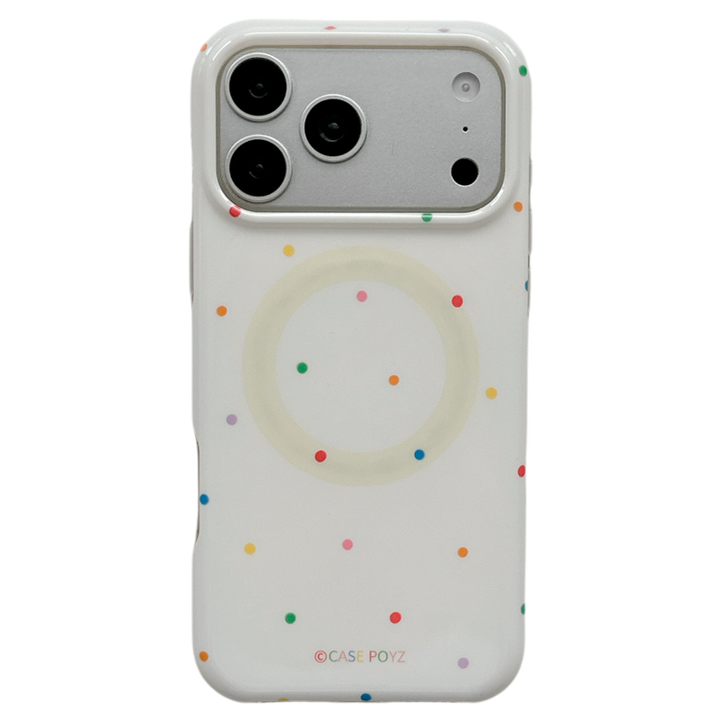 MoreRex ins可爱彩波点旋转闹钟支架适用苹果17手机壳iphone16promax新款17pro双层14防摔保护套13女款15磁吸