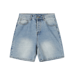 AIME LEON DORE DENIM JEANS美潮复古街头休闲洗水丹宁牛仔短裤男