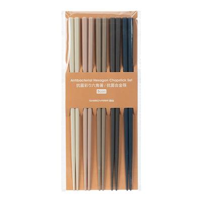 霜山六角筷子家用抗菌防霉尖头筷
