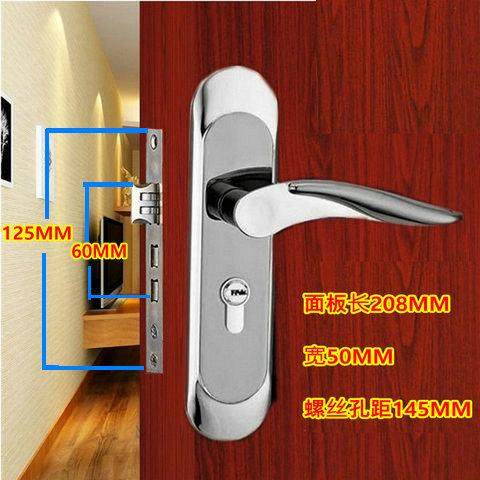 小50钢木门锁房间套装铝合金实木卧室双轴承家用五金黄古欧式仿古