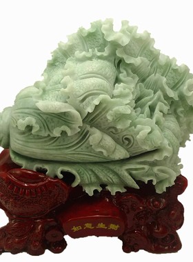 天然贵州翡翠百财办公室玉白菜