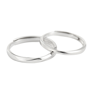 新款莫比乌斯环纯银情侣戒指一对男女轻奢小众设计高级感精致对戒