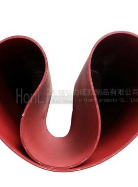 硅胶输送带 5mm耐磨耐高温红色硅胶输送带 制袋机硅胶带 厂家直销