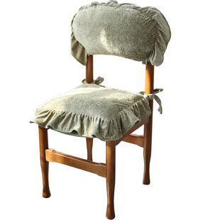 椅子坐垫餐椅背靠垫套装家用秋冬加厚通用座椅垫子透气靠背可拆洗